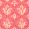 JULIE DAMASK Raspberry T4764 by Thibaut Designer Wallpaper
