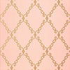 LONDON TRELLIS Metallic on Pink T4740 by Thibaut Designer Wallpaper