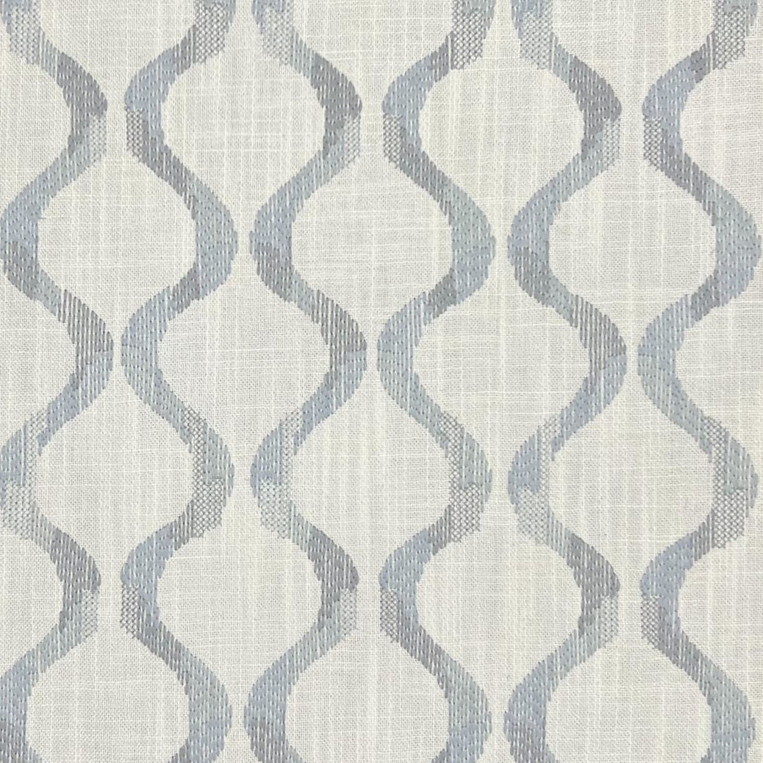 Sezincote Riverbend Ogee Frost by Europatex Designer Fabric