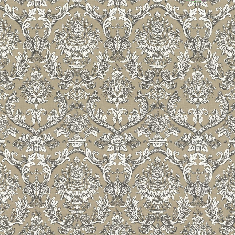 Shallows Grey by Kasmir Designer Fabric 1462 92% Ramie
8% Cotton
 FRANCE </p><p>Repeat: Horizontal: 13 6/8 inches and Vertical: 24 6/8 inches 59 - Swanky Fabrics -