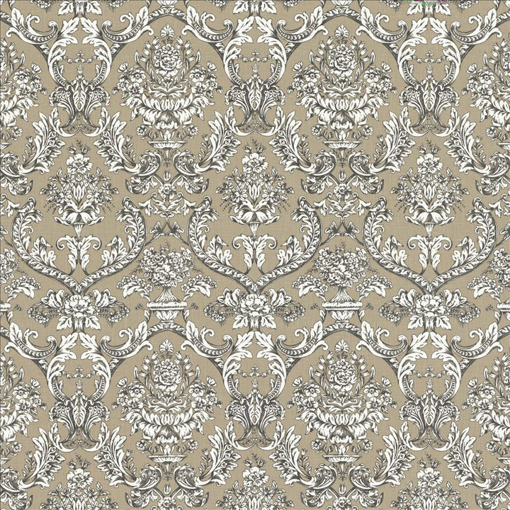 Shallows Grey by Kasmir Designer Fabric 1462 92% Ramie
8% Cotton
 FRANCE </p><p>Repeat: Horizontal: 13 6/8 inches and Vertical: 24 6/8 inches 59 - Swanky Fabrics -