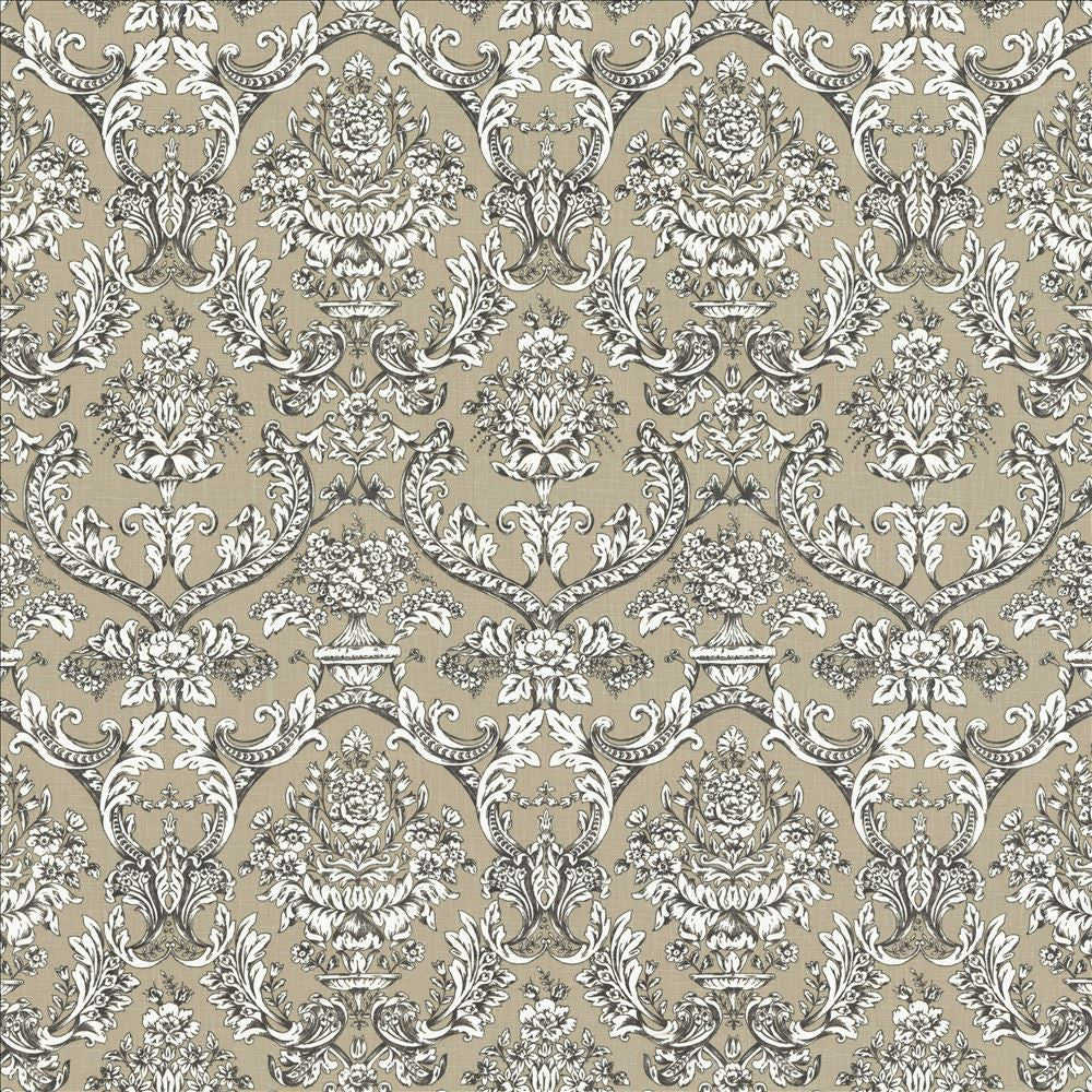 Shallows Grey by Kasmir Designer Fabric 1462 92% Ramie
8% Cotton
 FRANCE 10,000 Martindale Cycles </p><p>Repeat: Horizontal: 13 6/8 inches and Vertical: 24 6/8 inches 59 - Swanky Fabrics -