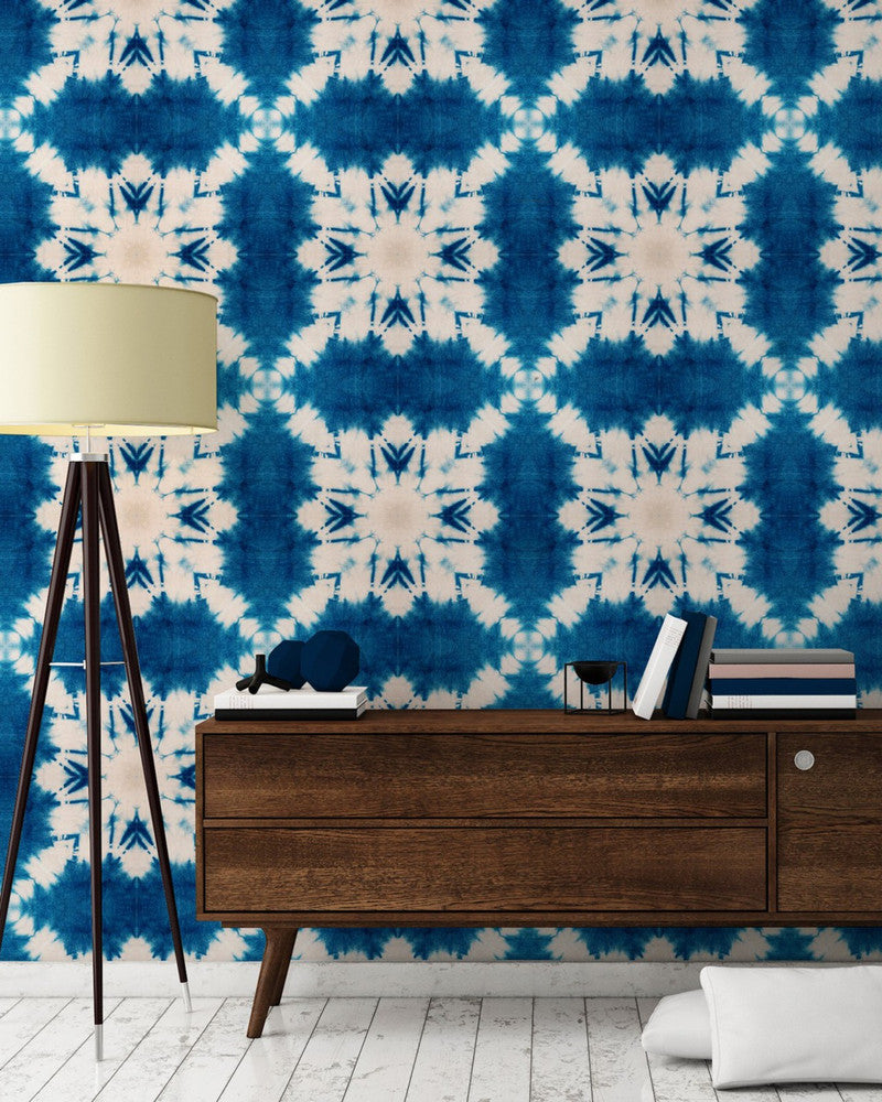 Shibori Butterfly by Mind the Gap Designer Wallpaper PREMIUM DESIGNER WALLPAPER COLLECTION Non-woven Made in Europe Paste the wall 3 rolls x 20.5 x 3.25 yards - Swanky Fabrics -
