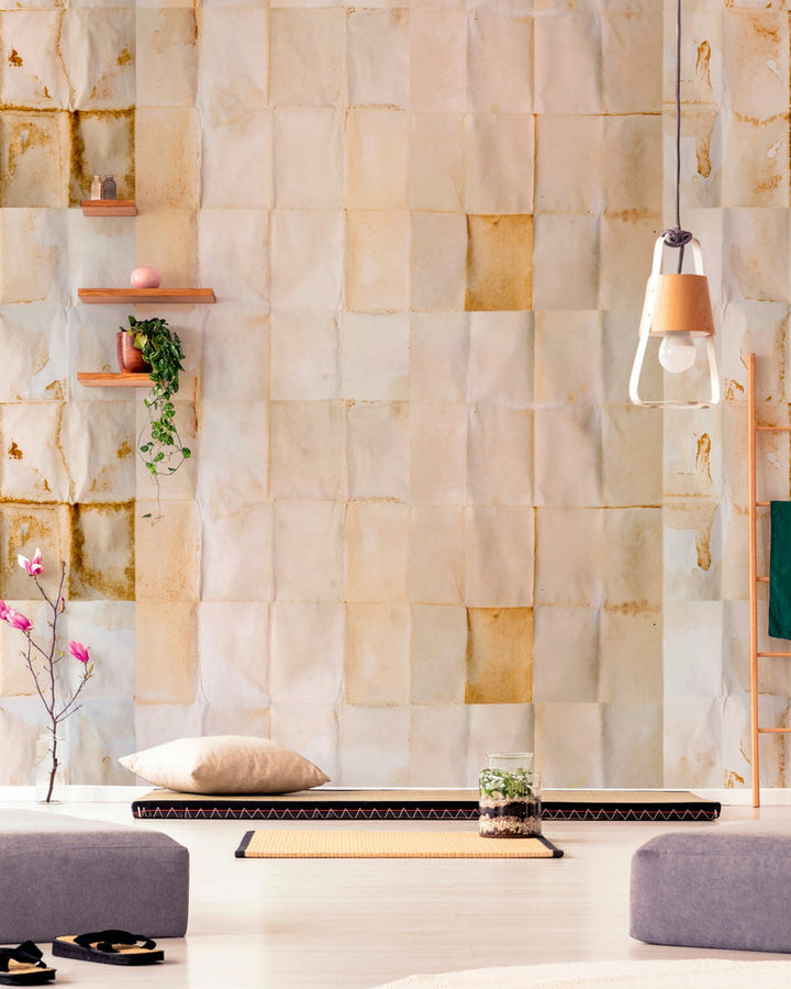 Shibui Taupe Wallpaper by Mind the Gap Designer Wallpaper THE WALLPAPER COLLECTABLES Textured Matte Made in Europe Paste the wall 3 rolls x 20.5 x 3.25 yards - Swanky Fabrics -