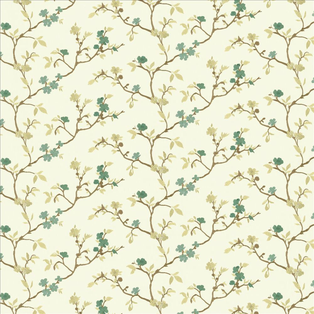 Shyla Topaz  by Kasmir Designer Fabric 5156 52% Cotton
48% Polyester
 INDIA 30,000 Wyzenbeek Double Rubs Horizontal: 26 inches and Vertical: 6 1/8 inches 54  - Swanky Fabrics -