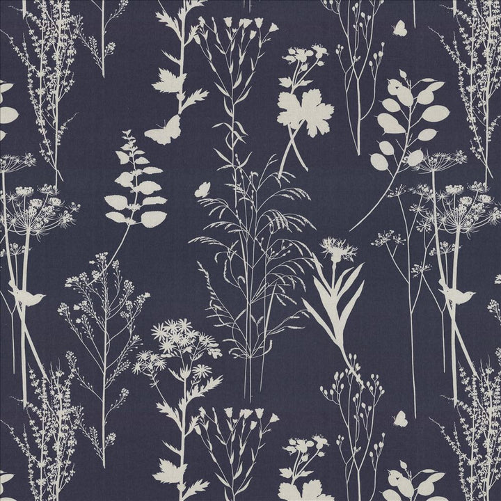 Silhouette Navy by Kasmir Designer Fabric 5081 100% Cotton
 UNITED KINGDOM </p><p>Repeat: Horizontal: 27 inches and Vertical: 25 2/8 inches 54 - 56 - Swanky Fabrics -