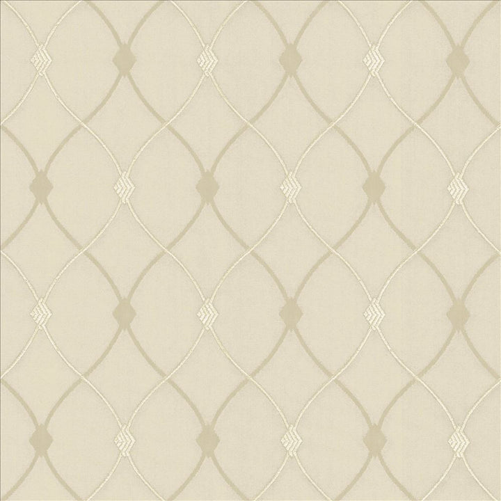 Slipper Trellis Bone  by Kasmir Designer Fabric 5110 100% Polyester
 INDIA 30,000 Wyzenbeek Double Rubs Horizontal: 3 1/8 inches and Vertical: 5 1/8 inches 56  - Swanky Fabrics -