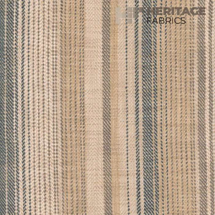 Sonoma Stripe Toffee by Heritage Designer Fabric - 100% Polyester India 33,000 Horizontal: 13.5" and Vertical: N/A 54" - Swanky Fabrics -