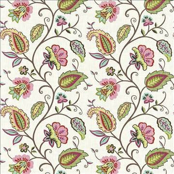 Sorellina Rose by Kasmir Designer Fabric 5064 100% Cotton USA 15,000 Wyzenbeek Double Rubs H: 27 inches, V: 25 2/8 inches 54 - Swanky Fabrics - Kasmir