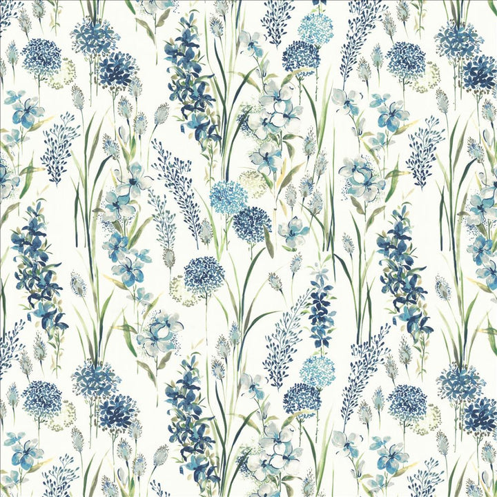 Spice Of Life Blue by Kasmir Designer Fabric 1472 100% Cotton
 INDIA 5,000 Wyzenbeek Double Rubs </p><p>Repeat: Horizontal: 27 3/8 inches and Vertical: 26 4/8 inches 54 - Swanky Fabrics -