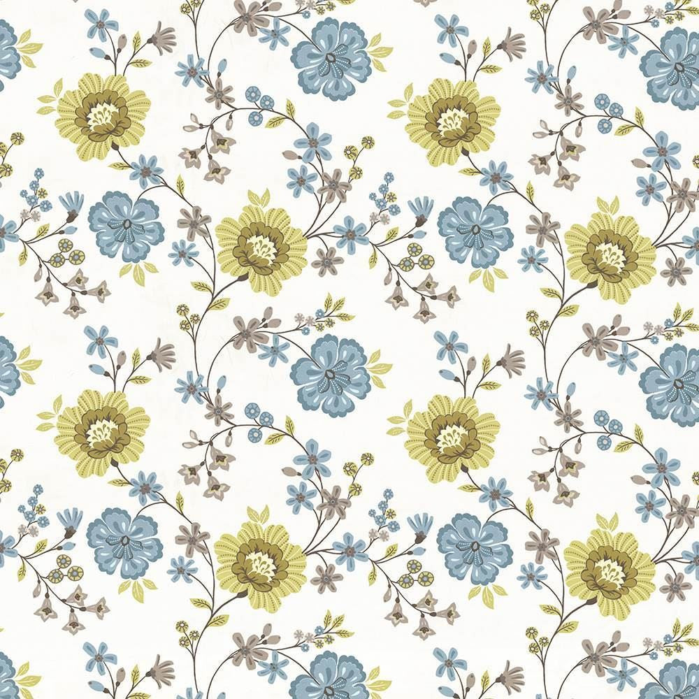 Spring Break Azure by Kasmir Designer Fabric 1425 100% Cotton TURKEY Not Tested Horizontal: 27 2/8 inches and Vertical: 25 2/8 inches 55 - Swanky Fabrics -