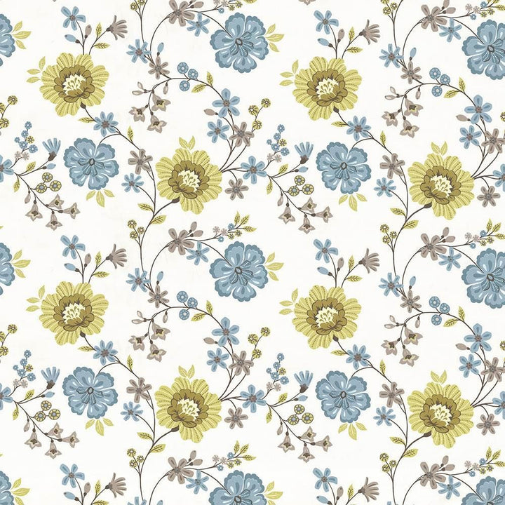 Spring Break Azure by Kasmir Designer Fabric 1425 100% Cotton TURKEY Not Tested Horizontal: 27 2/8 inches and Vertical: 25 2/8 inches 55 - Swanky Fabrics -