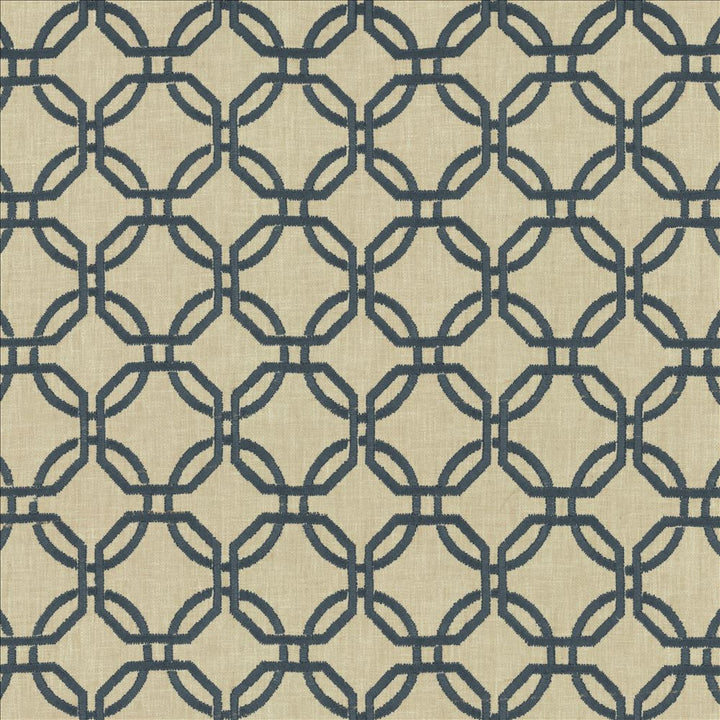 Squircle Navy by Kasmir Designer Fabric 1456 40% Viscose
30% Cotton
30% Polyester
 INDIA </p><p>Repeat: Horizontal: 3 2/8 inches and Vertical: 3 1/8 inches 54 - Swanky Fabrics -