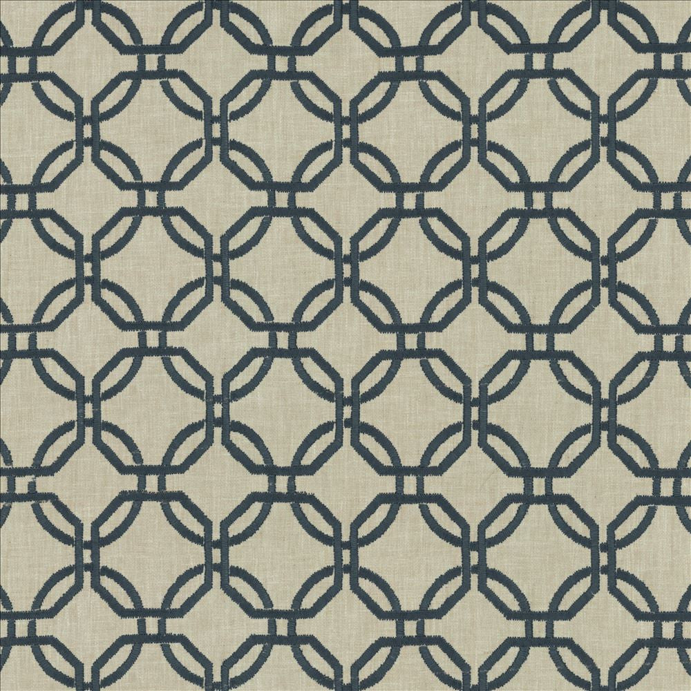 Squircle Navy by Kasmir Designer Fabric See sample 40% Viscose
30% Cotton
30% Polyester
 INDIA 50,000 Wyzenbeek Double Rubs </p><p>Repeat: Horizontal: 3 2/8 inches and Vertical: 3 1/8 inches 54 - Swanky Fabrics -