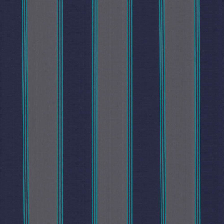 St Martin Stripe Royal by Kasmir Designer Fabric 8003 100% Polyester
 INDIA 15,000 Wyzenbeek Double Rubs </p><p>Repeat: Horizontal: 12 6/8 inches and Vertical: N/A 54 - Swanky Fabrics -