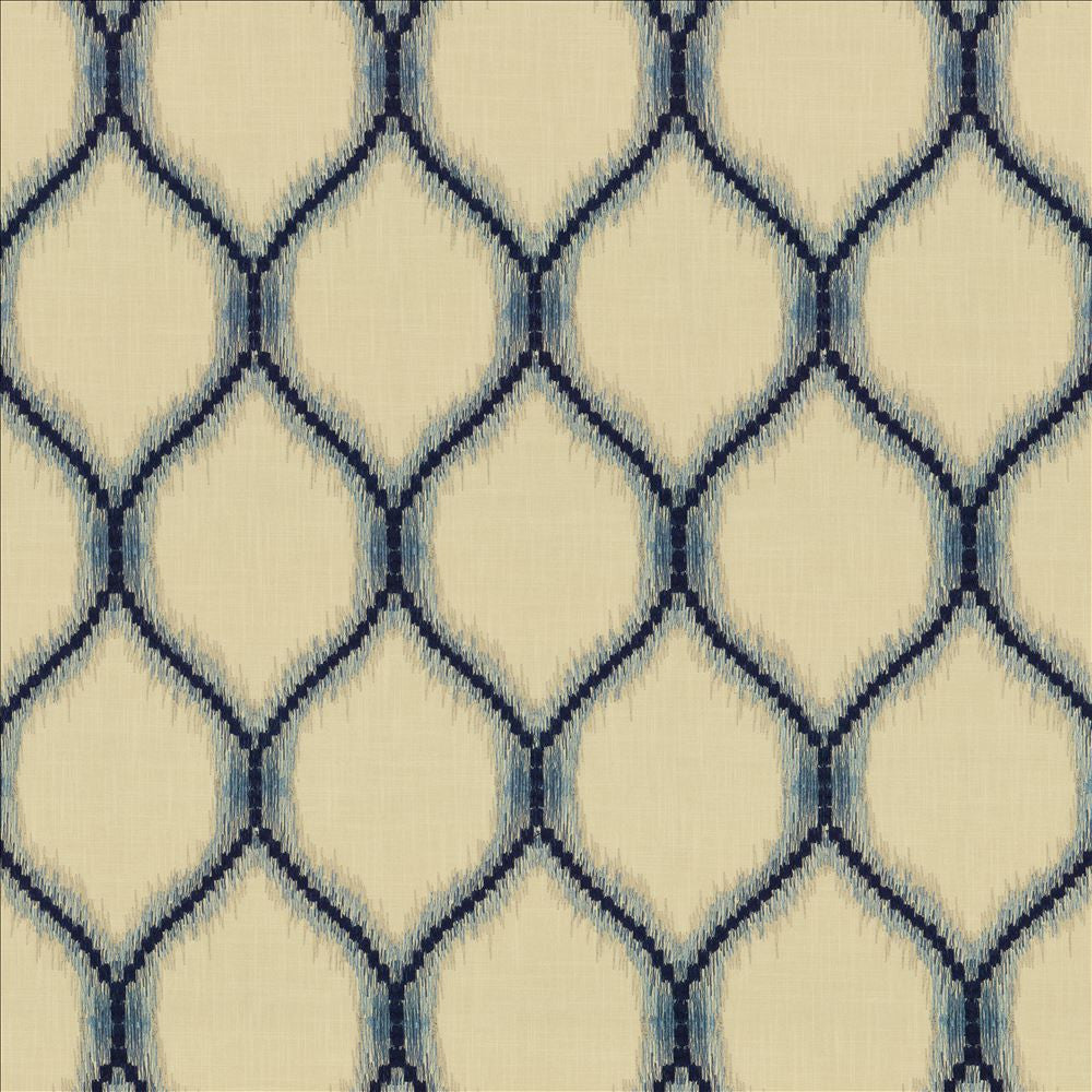 Static Ocean by Kasmir Designer Fabric 1470 52% Polyester
48% Cotton
 INDIA Not Tested </p><p>Repeat: Horizontal: 6 7/8 inches and Vertical: 12 inches 54 - Swanky Fabrics -