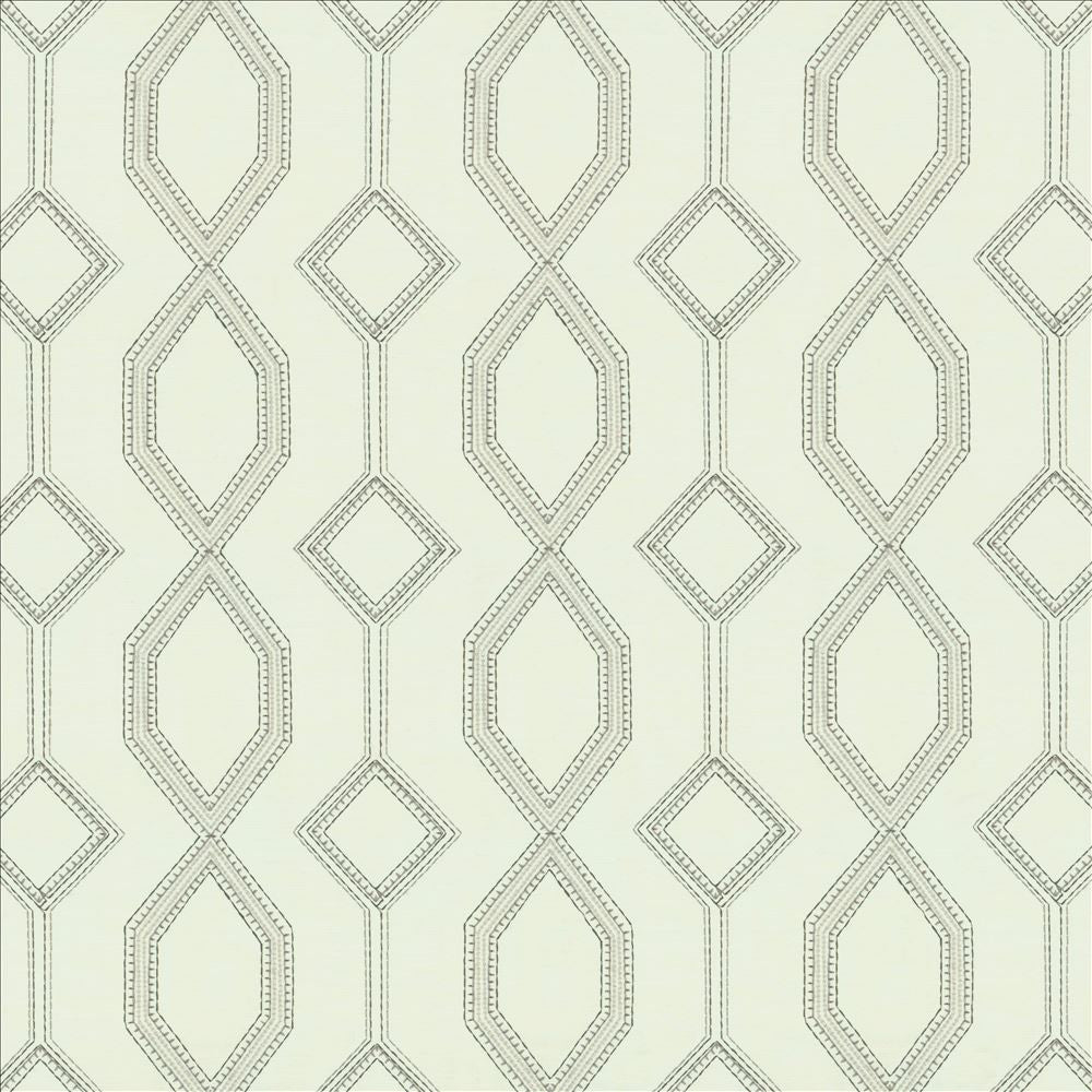 Station Ivory by Kasmir Designer Fabric 5156 100% Cotton INDIA 30,000 Martindale Cycles Horizontal: 8 4/8 inches and Vertical: 7 4/8 inches 54 - Swanky Fabrics -