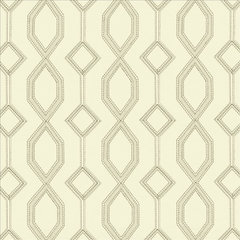 Station Ivory by Kasmir Designer Fabric 5156 100% Cotton
 INDIA 30,000 Martindale Cycles </p><p>Repeat: Horizontal: 8 4/8 inches and Vertical: 7 4/8 inches 51 - Swanky Fabrics -