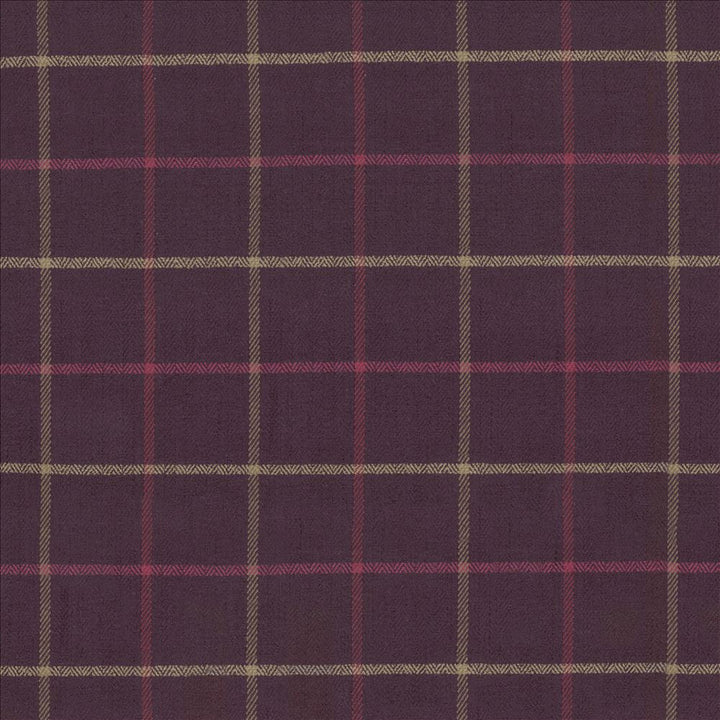 Steinbeck Check Berry by Kasmir Designer Fabric See sample 50% Polyester
50% Viscose
 CHINA 68,000 Martindale Cycles </p><p>Repeat: Horizontal: 5 inches and Vertical: 5 inches 57 - Swanky Fabrics -