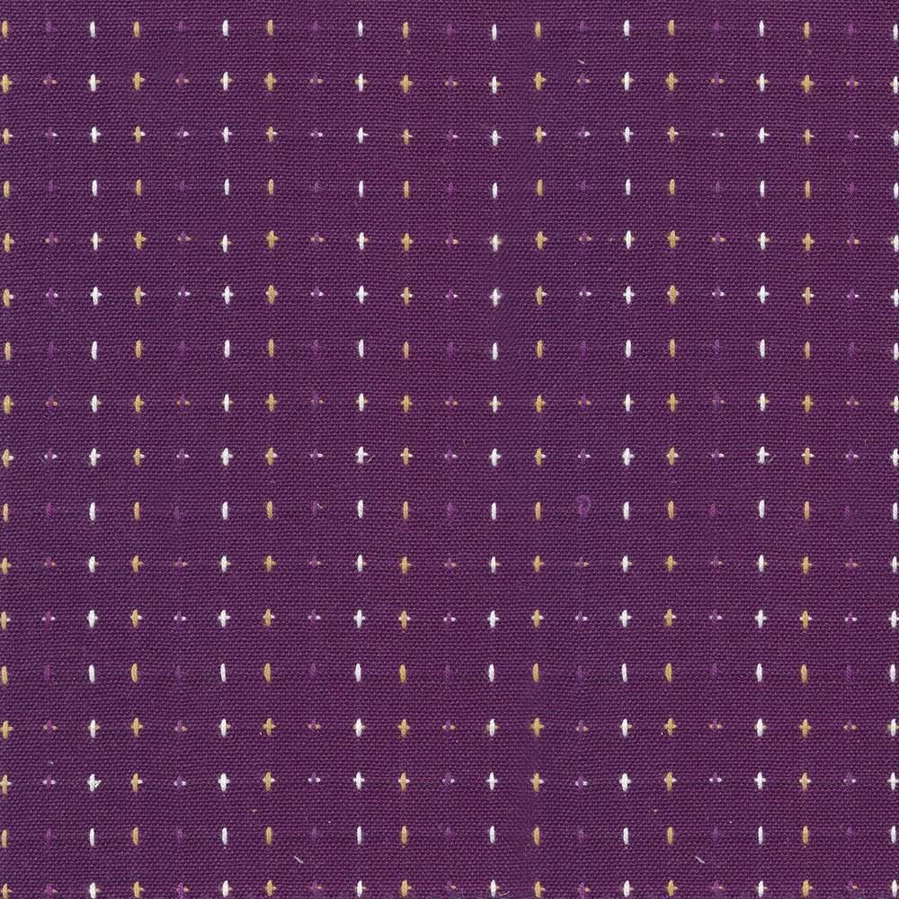 Stitchery Grape  by Kasmir Designer Fabric 1418 100% Cotton
 INDIA Not Tested Horizontal: N/A and Vertical: N/A 54  - Swanky Fabrics -
