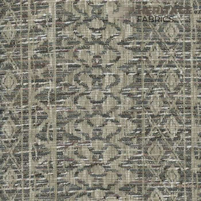 Stonehedge Stormy by Heritage Designer Fabric - 76% Polyester 24% Cotton India 9,000 Horizontal: 7.25" and Vertical: 6" 54" - Swanky Fabrics -