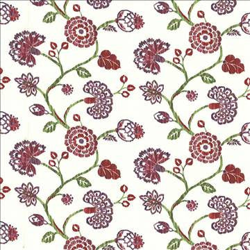 Stoneleigh Crangrape by Kasmir Designer Fabric 1435 100% Cotton USA 12,000 Wyzenbeek Double Rubs H: 27 inches, V: 25 2/8 inches 54 - Swanky Fabrics - Kasmir