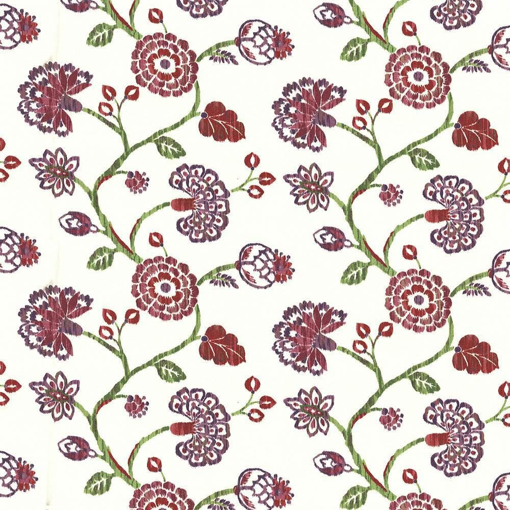 Stoneleigh Crangrape  by Kasmir Designer Fabric 1435 100% Cotton
 USA 12,000 Wyzenbeek Double Rubs Horizontal: 27 inches and Vertical: 25 2/8 inches 54  - Swanky Fabrics -