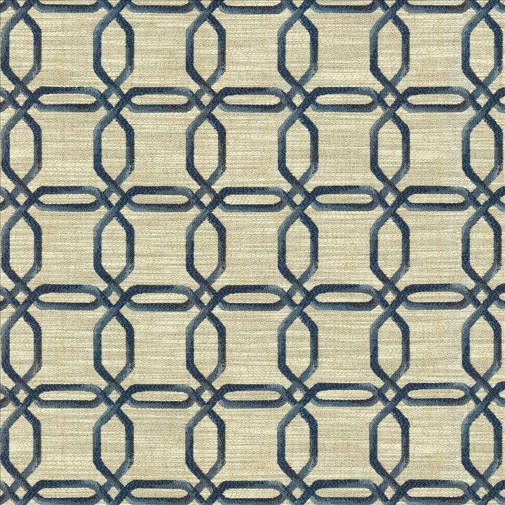 Sugarcane Blue Jay  by Kasmir Designer Fabric 5145 100% Polyester
 CHINA 21,000 Wyzenbeek Double Rubs Horizontal: 3 4/8 inches and Vertical: 3 2/8 inches 54  - Swanky Fabrics -