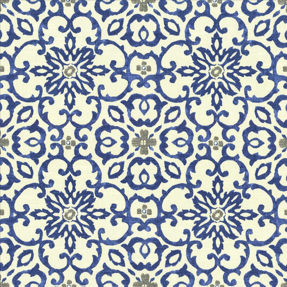 Summerlyn Azure by Kasmir Designer Fabric 5081 100% Cotton USA 15,000 Wyzenbeek Double Rubs Horizontal: 9 inches and Vertical: 9 inches 54 - Swanky Fabrics -