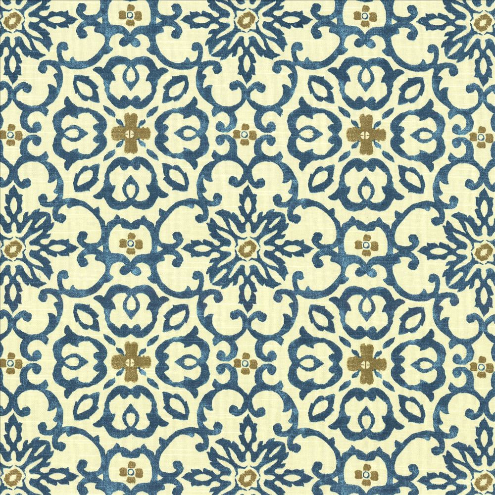 Summerlyn Lagoon by Kasmir Designer Fabric 5081 100% Cotton
 USA </p><p>Repeat: Horizontal: 9 inches and Vertical: 9 inches 54 - Swanky Fabrics -