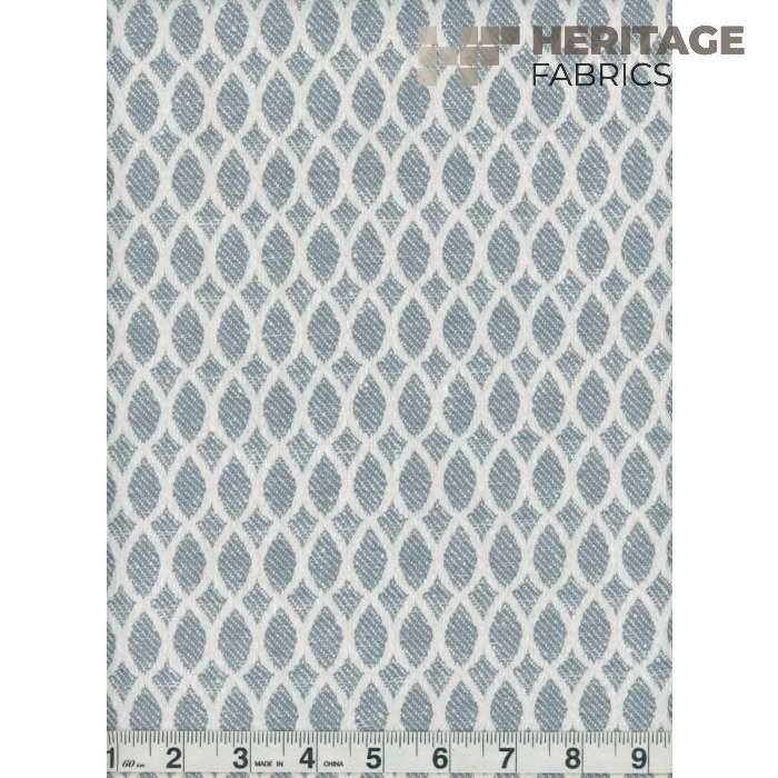 Summit Bayblue by Heritage Designer Fabric - 53% Poly + 47% Cotton India 100,000 Horizontal: 0.75" and Vertical: 2.25" 54" - Swanky Fabrics -