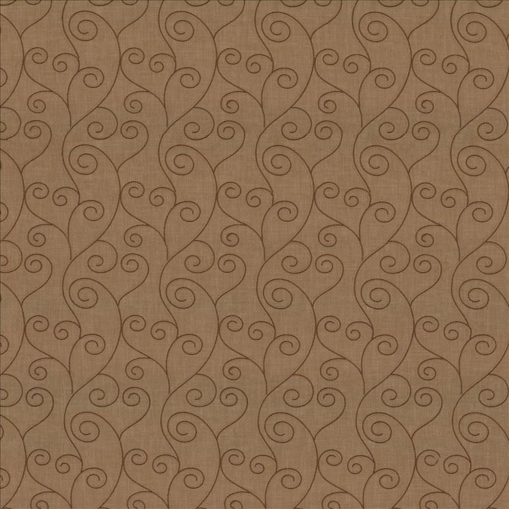 Swoop Cappuccino by Kasmir Designer Fabric 1443 80% Polyester
20% Viscose
Embroidery
100% Polyester
 INDIA </p><p>Repeat: Horizontal: 6 4/8 inches and Vertical: 9 4/8 inches 55 - Swanky Fabrics -