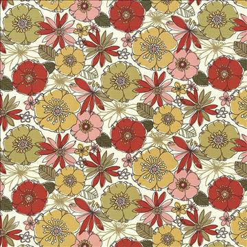 Sycamore Blossom by Kasmir Designer Fabric 1435 100% Cotton SOUTH KOREA 15,000 Wyzenbeek Double Rubs H: 27 inches, V: 18 inches 54 - 55 - Swanky Fabrics - Kasmir