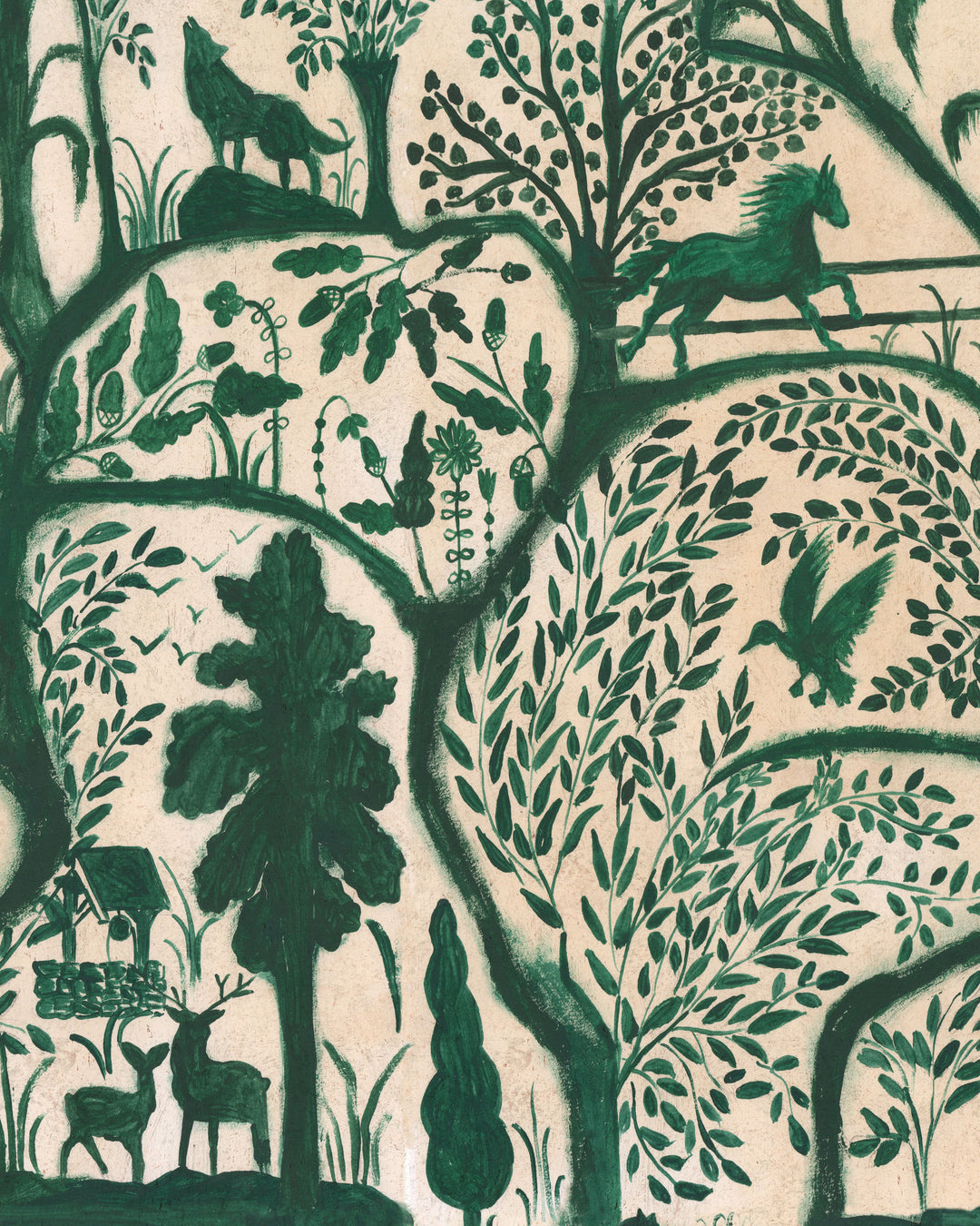 The Enchanted Woodland Green wallpaper by Mind the Gap (WP20549), swatch