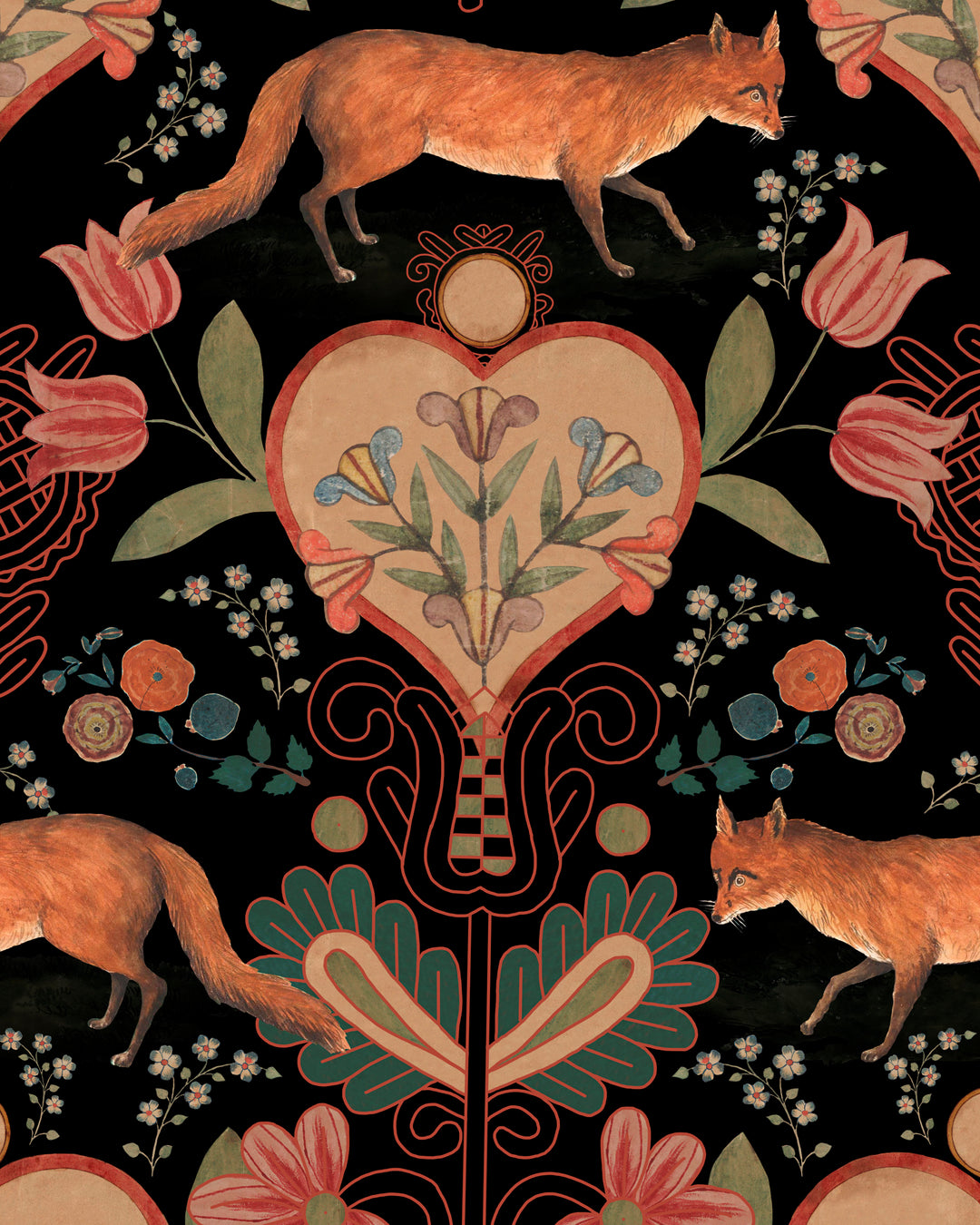 The Vixen Anthracite wallpaper by Mind the Gap (WP20553), swatch