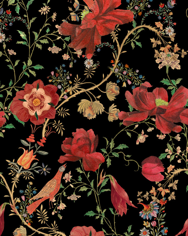 Transsilvaniae Florilegium Dark wallpaper by Mind the Gap (WP20557), swatch