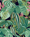 Mind The Gap Wallpaper TROPICAL FOLIAGE Anthracite Wallpaper (WP20366)
