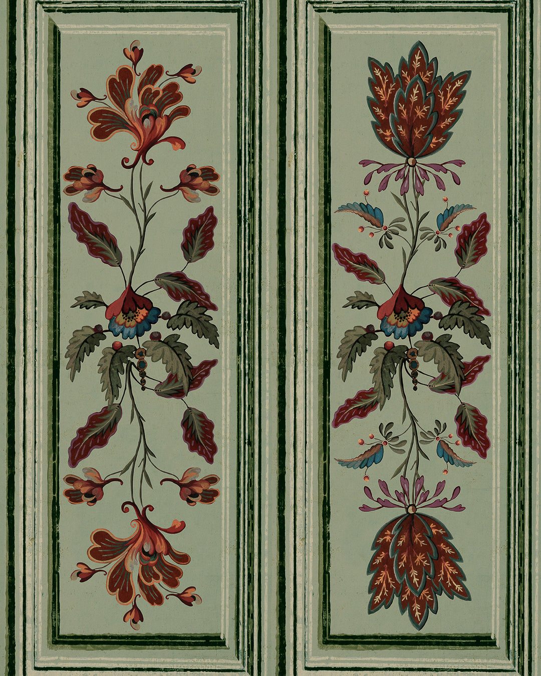Tyrolean Panel Alpen Green wallpaper by Mind the Gap (WP20699), swatch