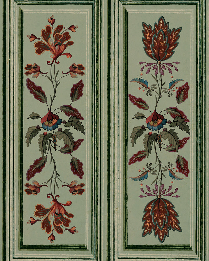 Tyrolean Panel Alpen Green wallpaper by Mind the Gap (WP20699), swatch