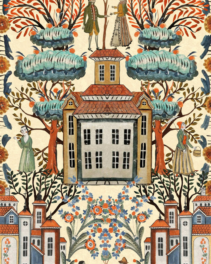 Tales Of Tyrol Taupe Wallpaper by Mind the Gap Designer Wallpaper TYROL APRES-SKI HOME COLLECTION Textured Matte Made in Europe Paste the wall 3 rolls x 20.5 x 3.25 yards - Swanky Fabrics -