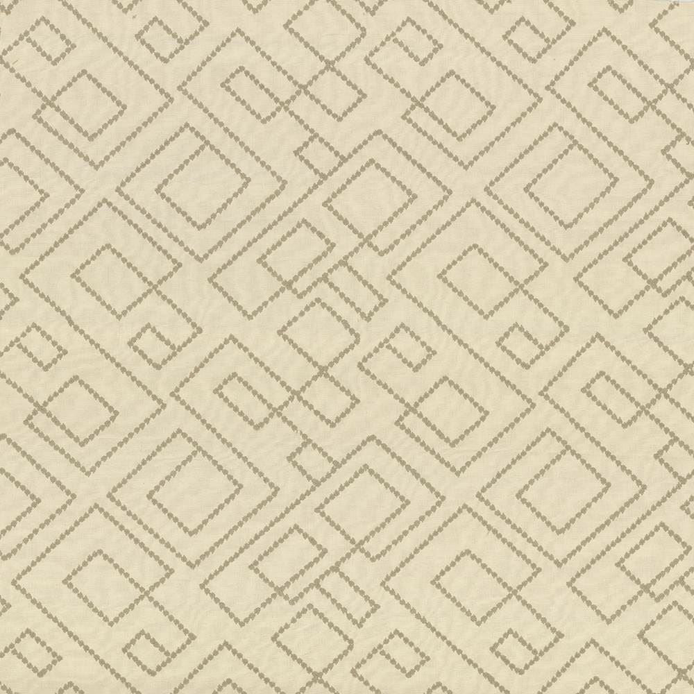 Tallmadge Fret Parchment by Kasmir Designer Fabric 1433 100% Cotton
Embroidery
100% Cotton
 INDIA </p><p>Repeat: Horizontal: 17 inches and Vertical: 15 6/8 inches 52 - Swanky Fabrics -