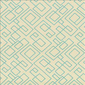 Tallmadge Fret Turquoise by Kasmir Designer Fabric