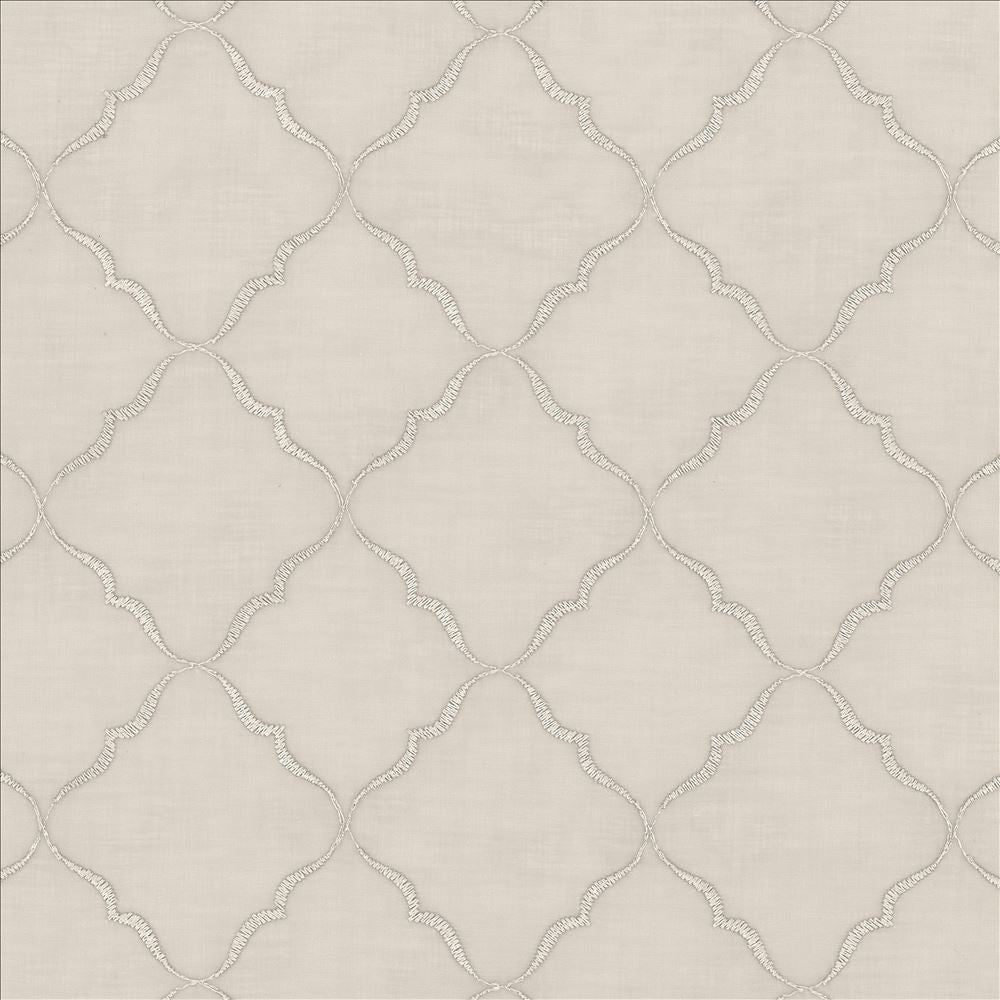 Tandoori Sheer Silver by Kasmir Designer Fabric 5077 100% Polyester Embroidery 100% Polyester TURKEY Not Tested Horizontal: 3 2/8 inches and Vertical: 3 2/8 inches 58 - 59 - Swanky Fabrics -
