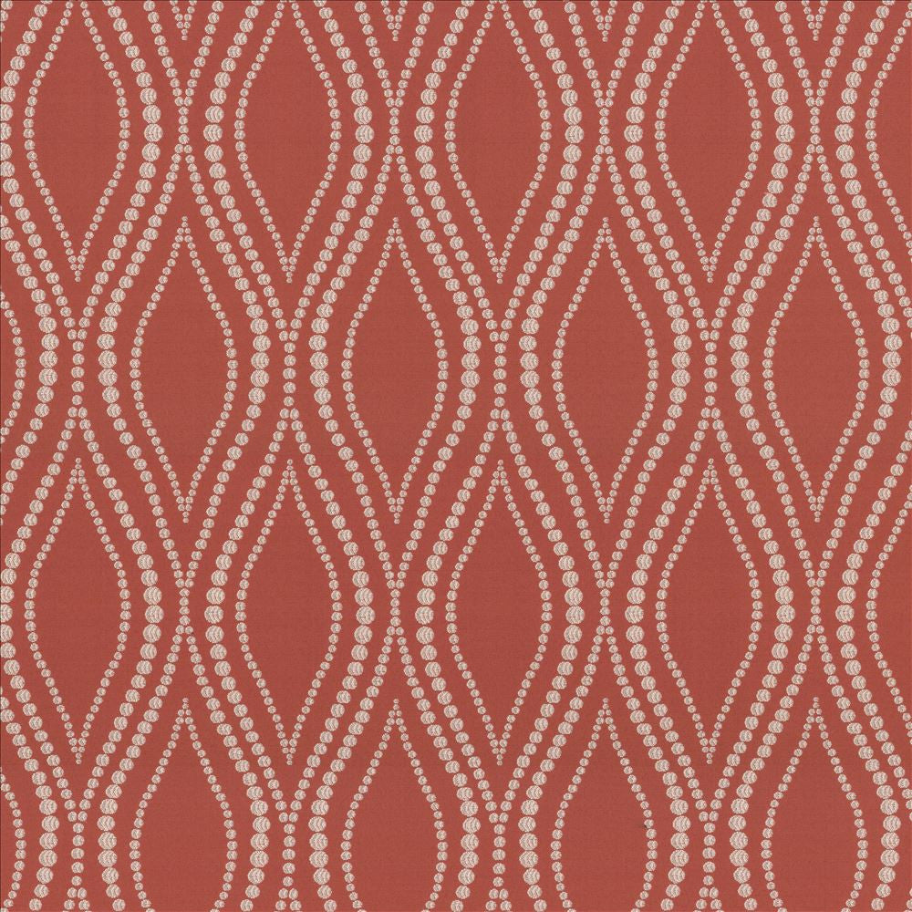 Tete-A-Tete Watermelon by Kasmir Designer Fabric 5087 79% Polyester
21% Rayon
 CHINA </p><p>Repeat: Horizontal: 4 4/8 inches and Vertical: 10 4/8 inches 54 - Swanky Fabrics -