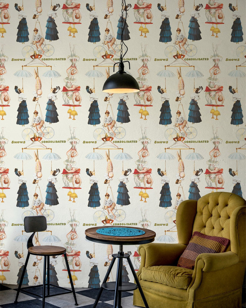 The Great Show Premium Wallpaper by Mind the Gap Designer Wallpaper WALLPAPER DESIGNER COLLECTION Non-woven Made in Europe Paste the wall 3 rolls x 20.5 x 3.25 yards - Swanky Fabrics -