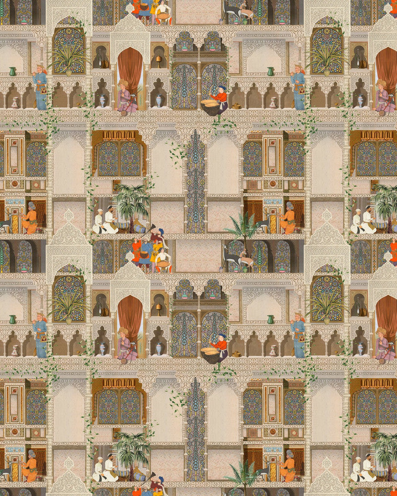 The Kasbah Wallpaper by Mind the Gap Designer Wallpaper TALES OF MAGHREB Textured Matte Made in Europe Paste the wall 3 rolls x 20.5 x 3.25 yards - Swanky Fabrics -