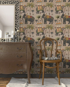Mind The Gap Wallpaper THE PROCESSION Taupe Wallpaper (WP20258)