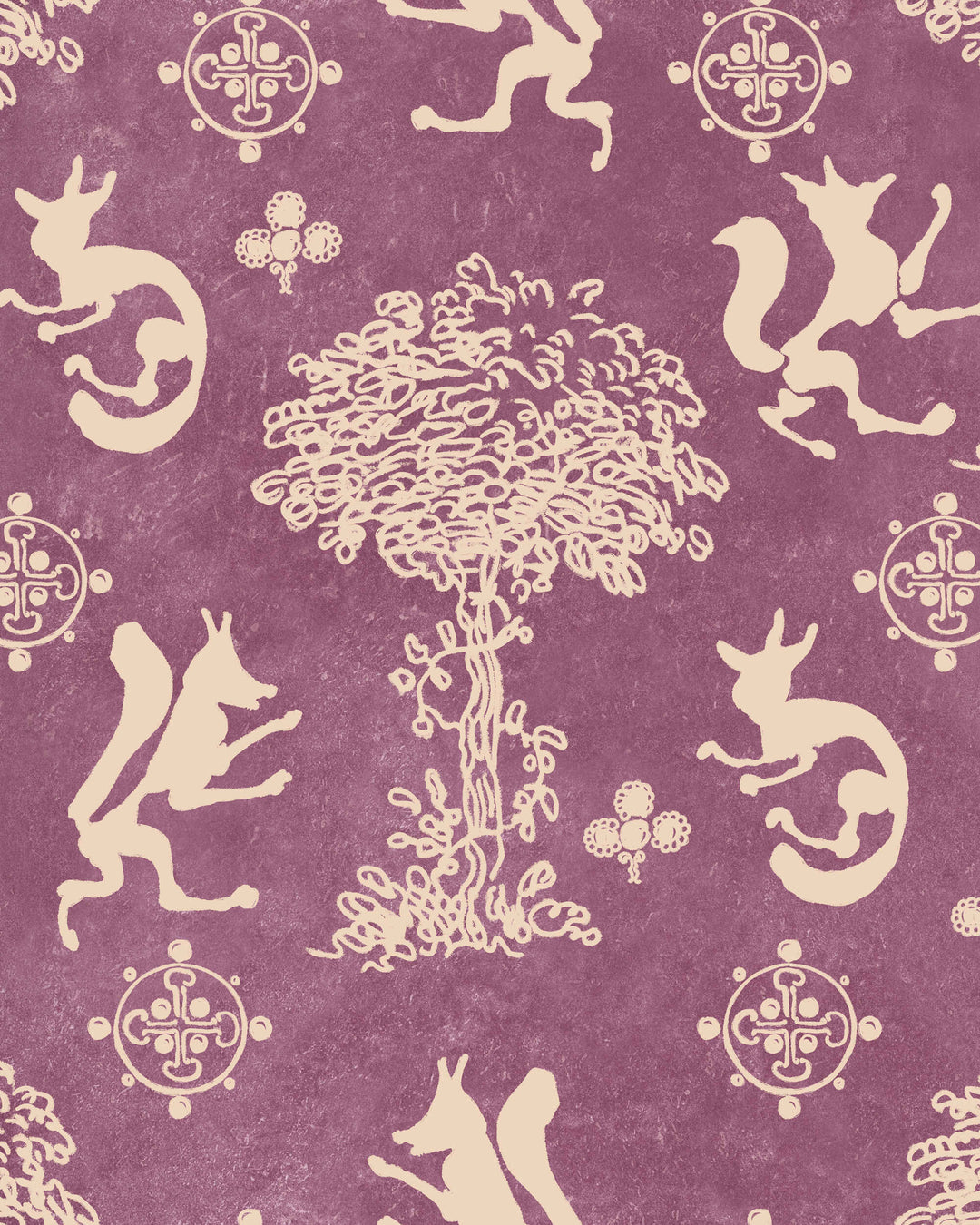 THE SILLY FOX Mauve Wallpaper (WP30266) by Mind The Gap | WP30266 | TRANSYLVANIAN RHAPSODY | 1 roll x 52 x 1000 cm / 20.5 x 393.7in | 0.52m / 20.5in | 10m / 393.7in | 5.20sqm / 55.9sq ft | L50cm / L19.6in | Taupe, Mauve | Non-woven Satin | Paste the wall | 1 roll in a box | Fabric Carolina | https://www.fabriccarolina.com/