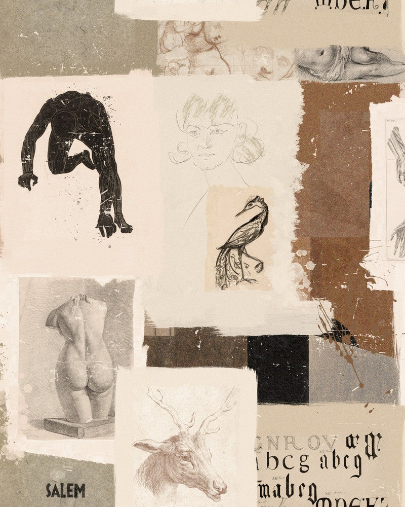 The Studio Wallpaper by Mind the Gap Designer Wallpaper THE WALLPAPER COMPENDIUM 2 Satin Matte Made in Europe Paste the wall 3 rolls x 20.5 x 3.25 yards - Swanky Fabrics -