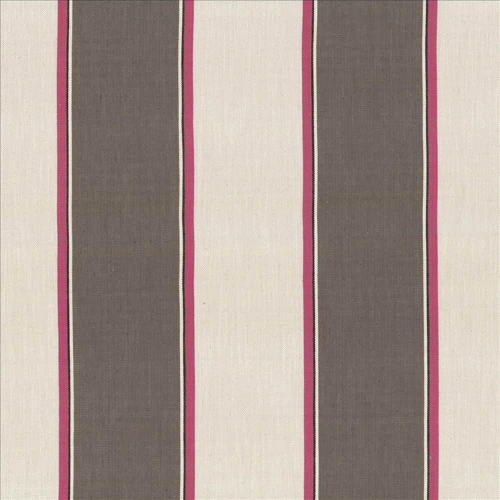 Thoreau Stripe Berry by Kasmir Designer Fabric 1446 42% Viscose
40% Polyester
18% Linen
 CHINA </p><p>Repeat: Horizontal: 14 inches and Vertical: N/A 57 - Swanky Fabrics -